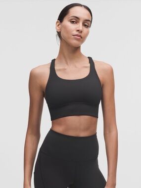 lululemon Black Strappy Longline Sports Bra
